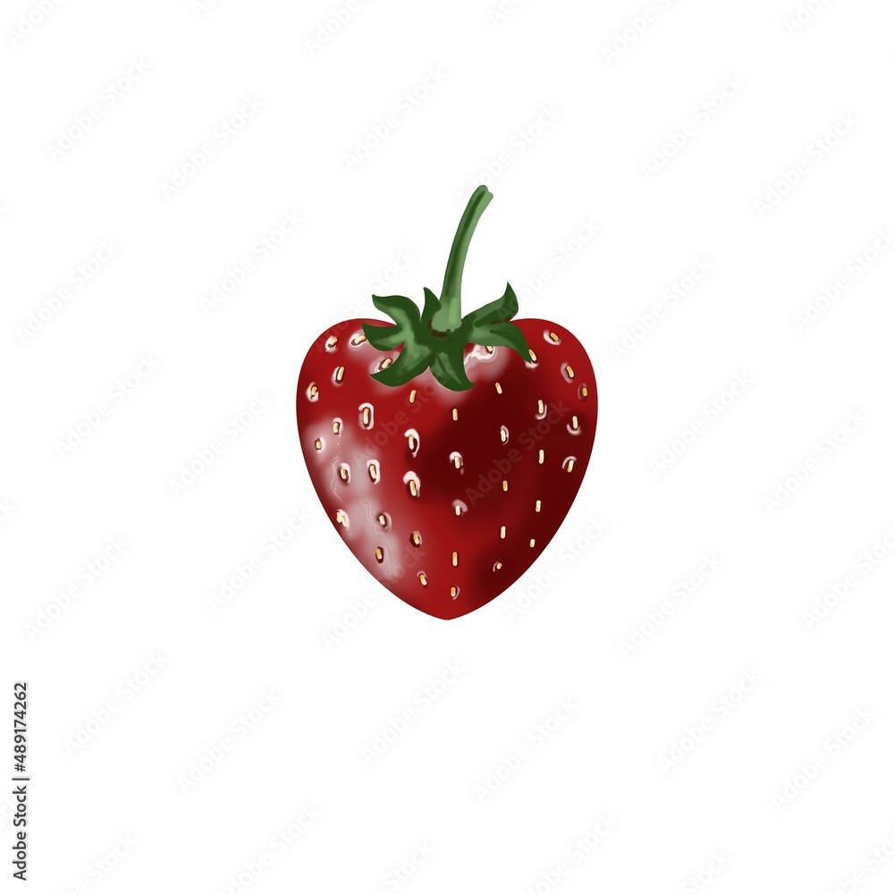 digital drawing of strawberries, art for print, logo, website, coffee house, confectioner, farmer digital drawing of strawberries, art for print, logo, website, coffee house, confectioner, farmer