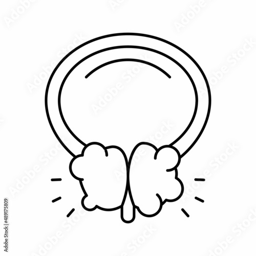 prostate disease line icon vector illustration