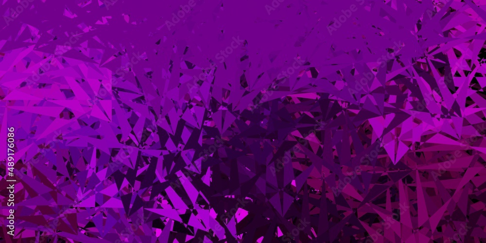 Fototapeta premium Dark pink vector texture with random triangles.