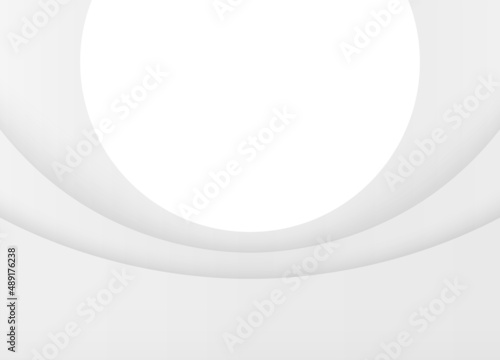 Realistic white circle multilevel section border decorative design for advertising, greeting card