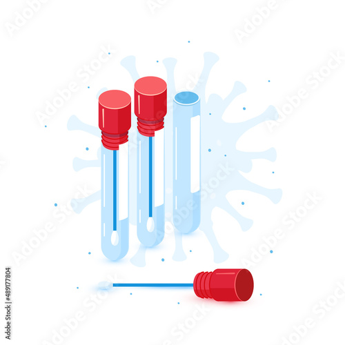 PCR test, vector icon in flat style