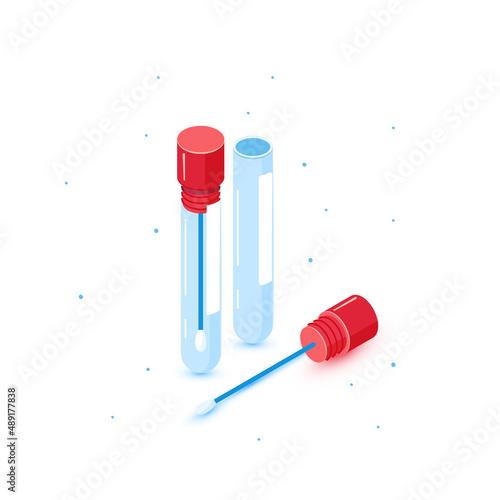 PCR test, vector icon in flat style