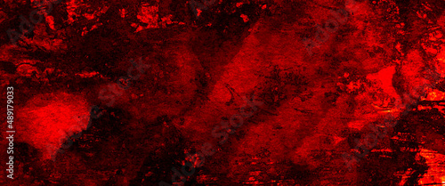 Dark red glowing blue neon watercolor on black paper illustration, Abstract red background vintage grunge texture, blood Dark Wall Texture Background,  Red marble texture and background for design, 