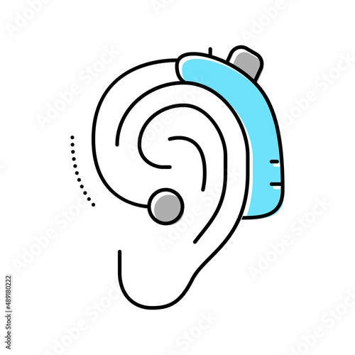 gadget for deaf color icon vector illustration