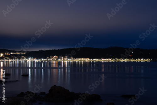 Dichato at night, Biobio region, Chile
