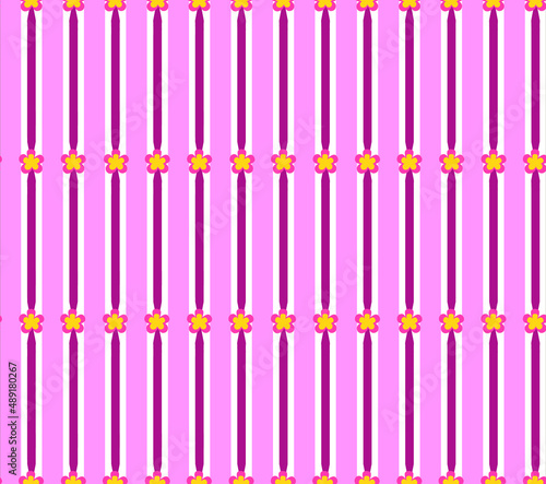 Pink vertical rectangle alternating dark pink vertical hexagon pattern on a white background. It is a seamless vector pattern work.