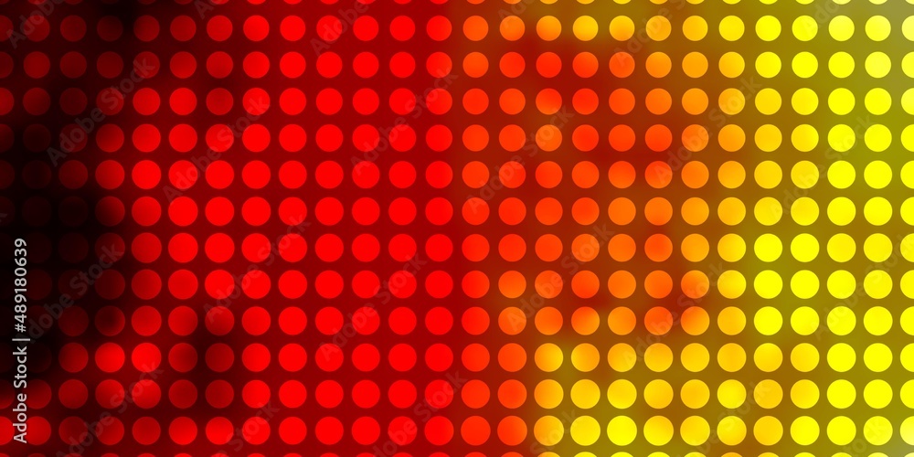 Light Red, Yellow vector background with circles. Light Red, Yellow vector background with circles.