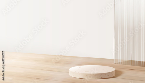 Nordic style display podium design