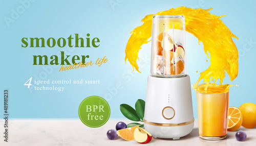 Minimal smoothie maker promo banner