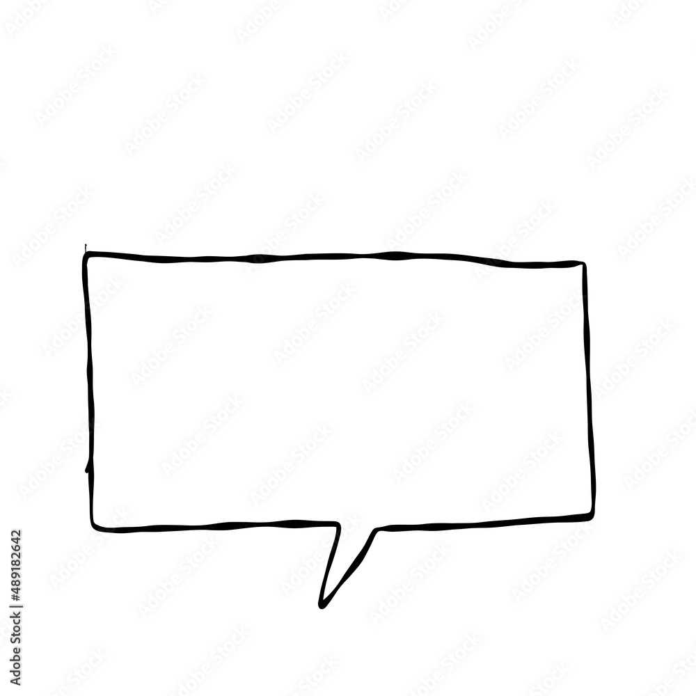 Simple handwritten speech bubble, black, no fill Simple handwritten speech bubble, black, no fill