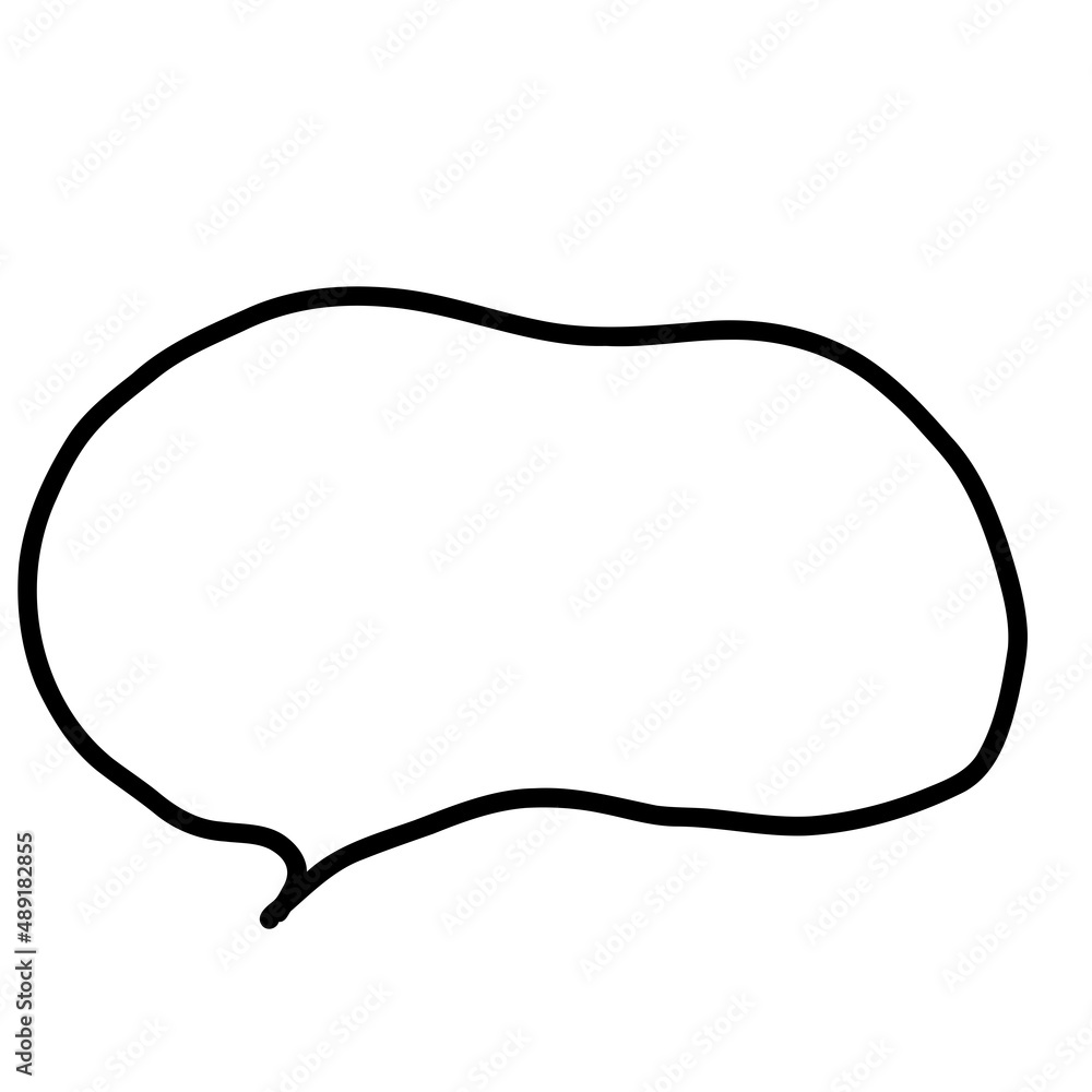 Simple handwritten speech bubble, black, no fill Simple handwritten speech bubble, black, no fill