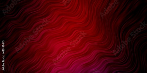 Dark Pink, Yellow vector background with bent lines.