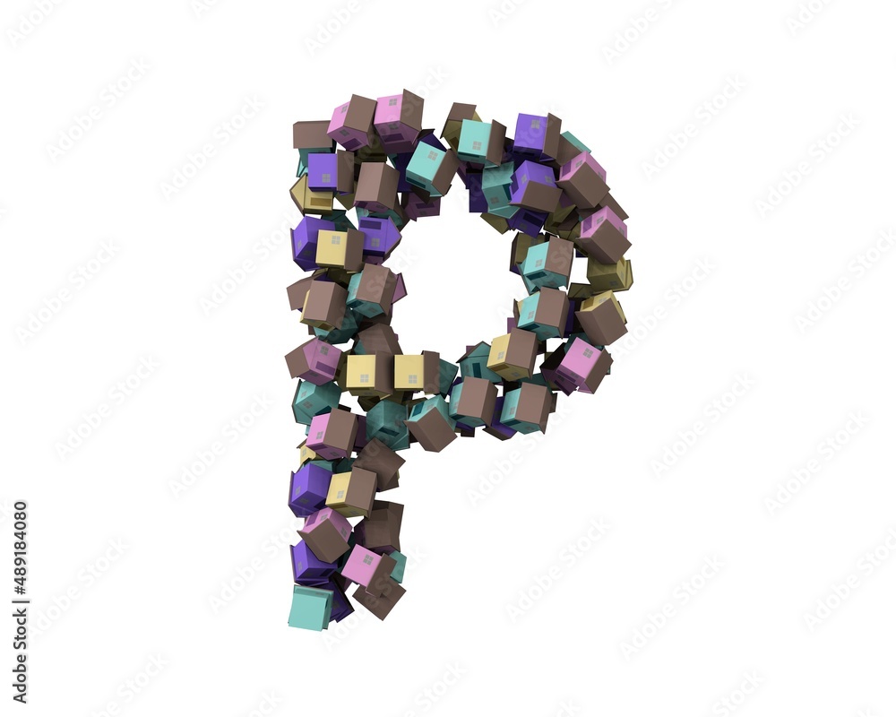 House Themed Font Letter P House Themed Font Letter P