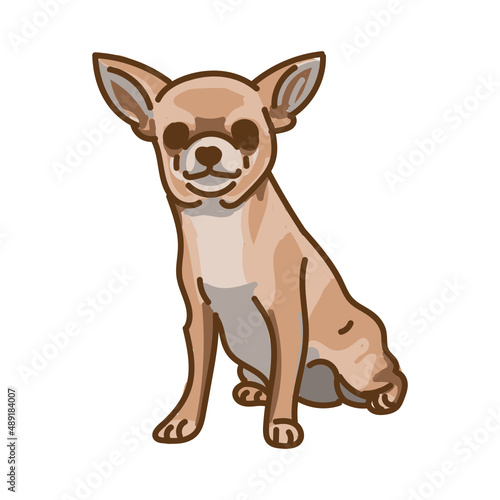 Hand drawn dog cartoon character illustration Animal.