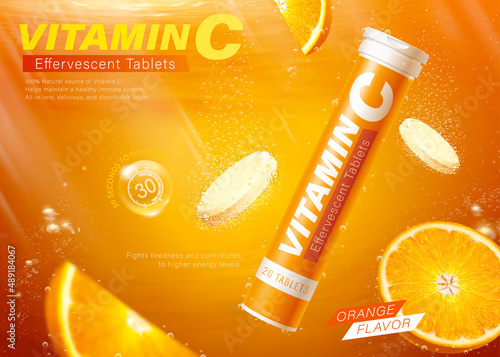 Vitamin C tablet ads