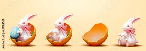 Fotografie, Obraz Easter bunny chocolate set