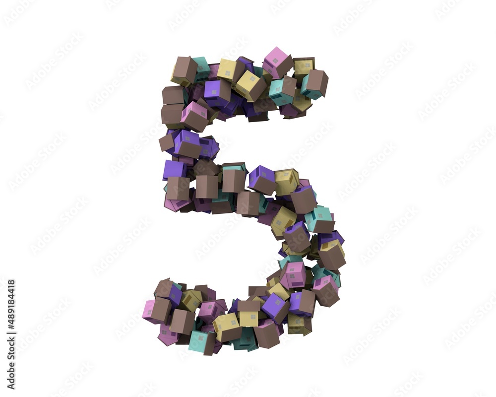 House Themed Font Number 5 House Themed Font Number 5