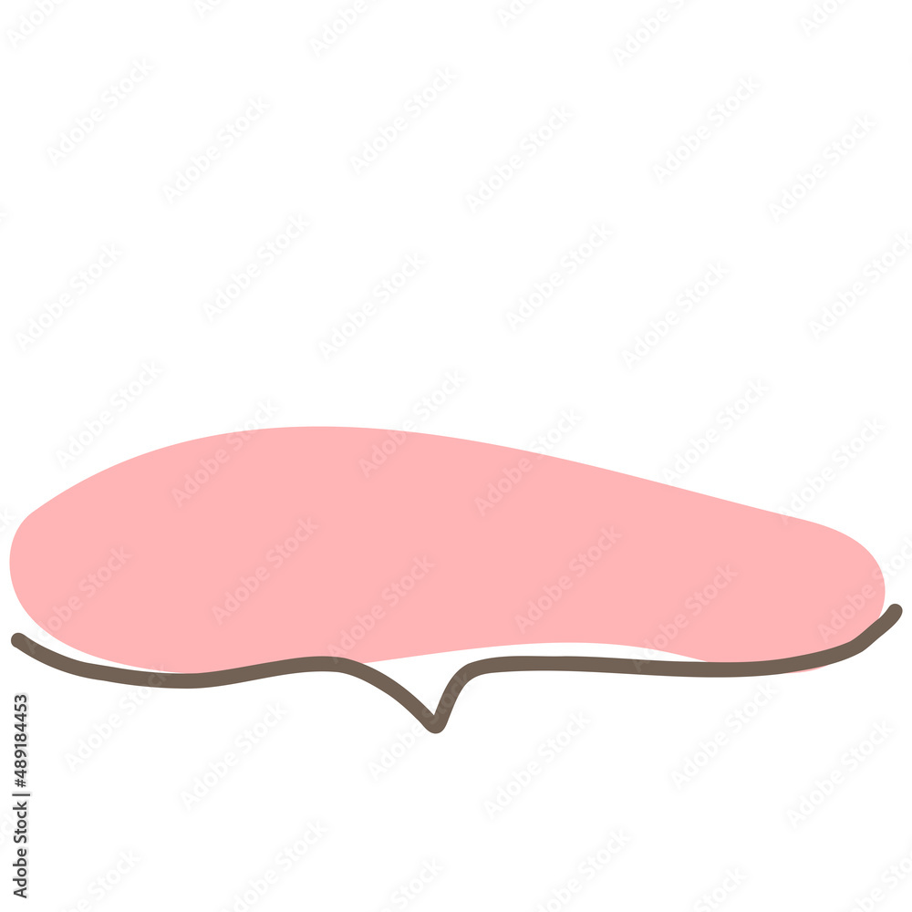 Simple pink handwritten speech bubble isolated Simple pink handwritten speech bubble isolated