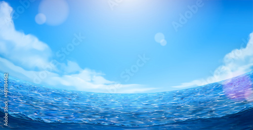 Daytime calm seascape background
