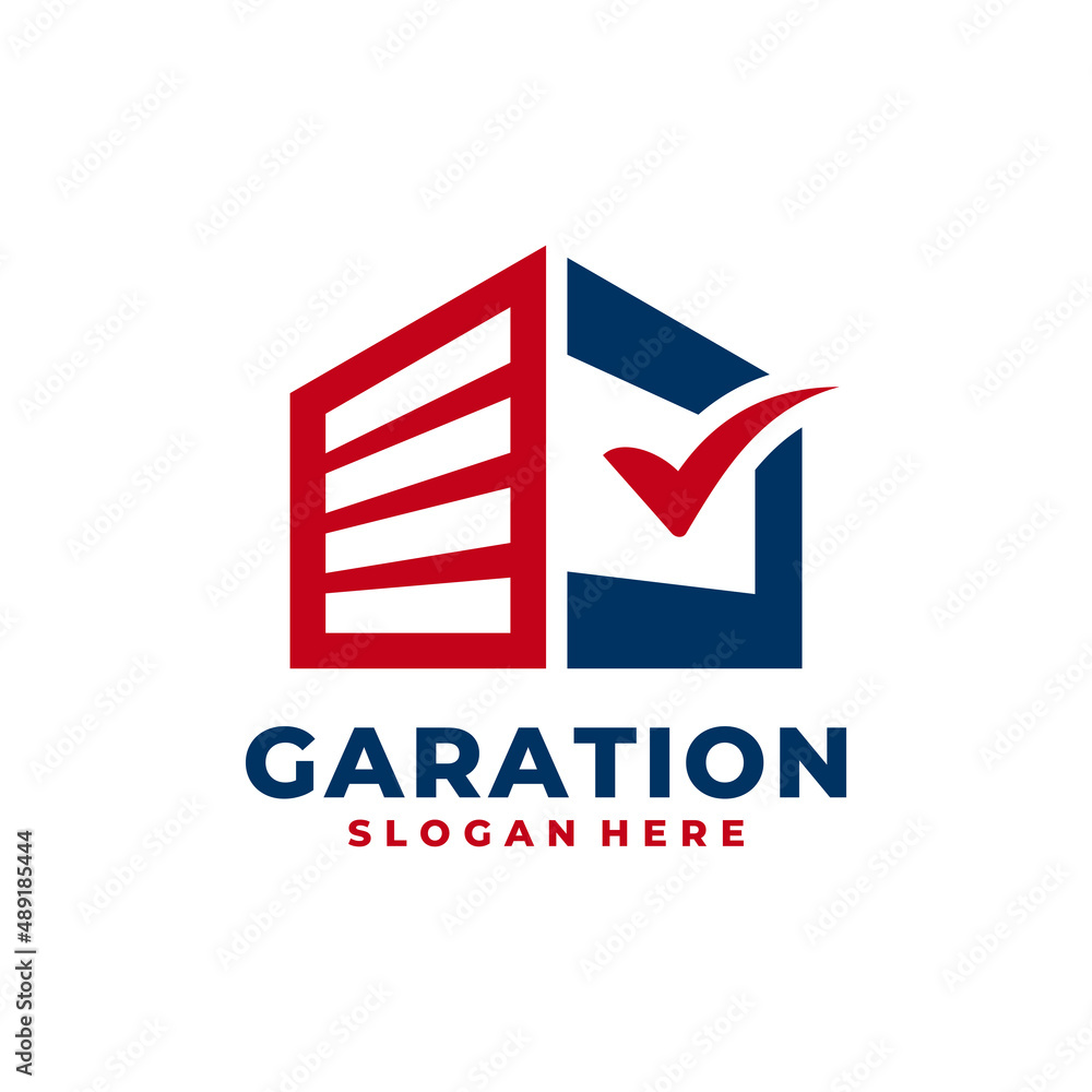 Garage logo vector. Safe storage logo template design concept. Stock