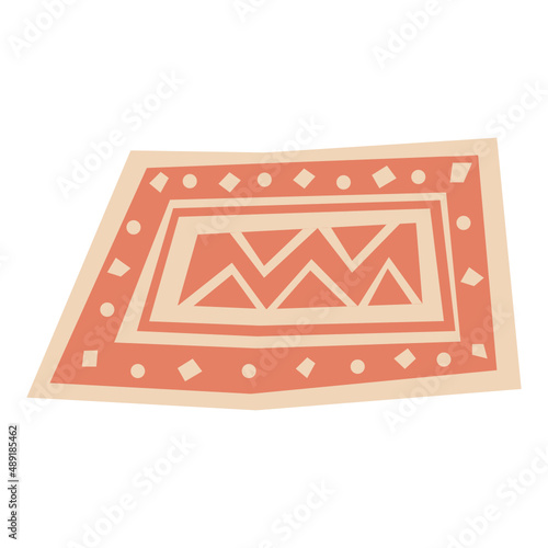 Yoga mat vector illustration in flat color design