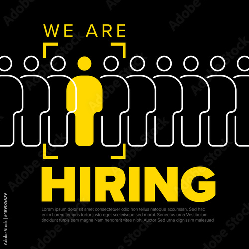 We are hiring minimalistic black flyertemplate