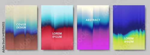 Set of Colorful Gradient Backgrounds. Blur Texture. Modern Vector Illustration without Transparency.