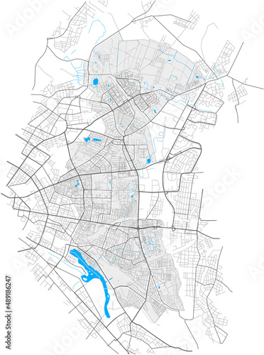 Lichtenberg, Berlin, Deutschland high detail vector map