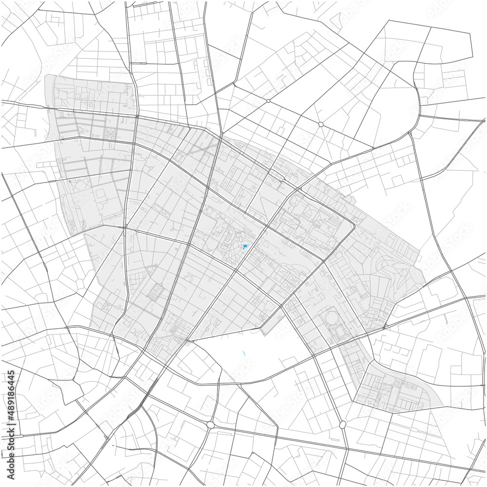 Prenzlauer Berg, Berlin, Deutschland high detail vector map