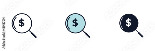 search icon symbol template for graphic and web design collection logo vector illustration