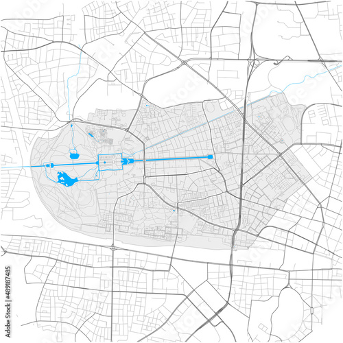 Neuhausen-Nymphenburg, München, Deutschland high detail vector map