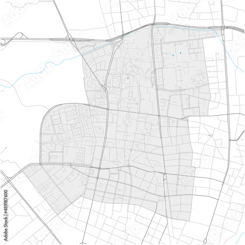 Schwabing-West, München, Deutschland high detail vector map