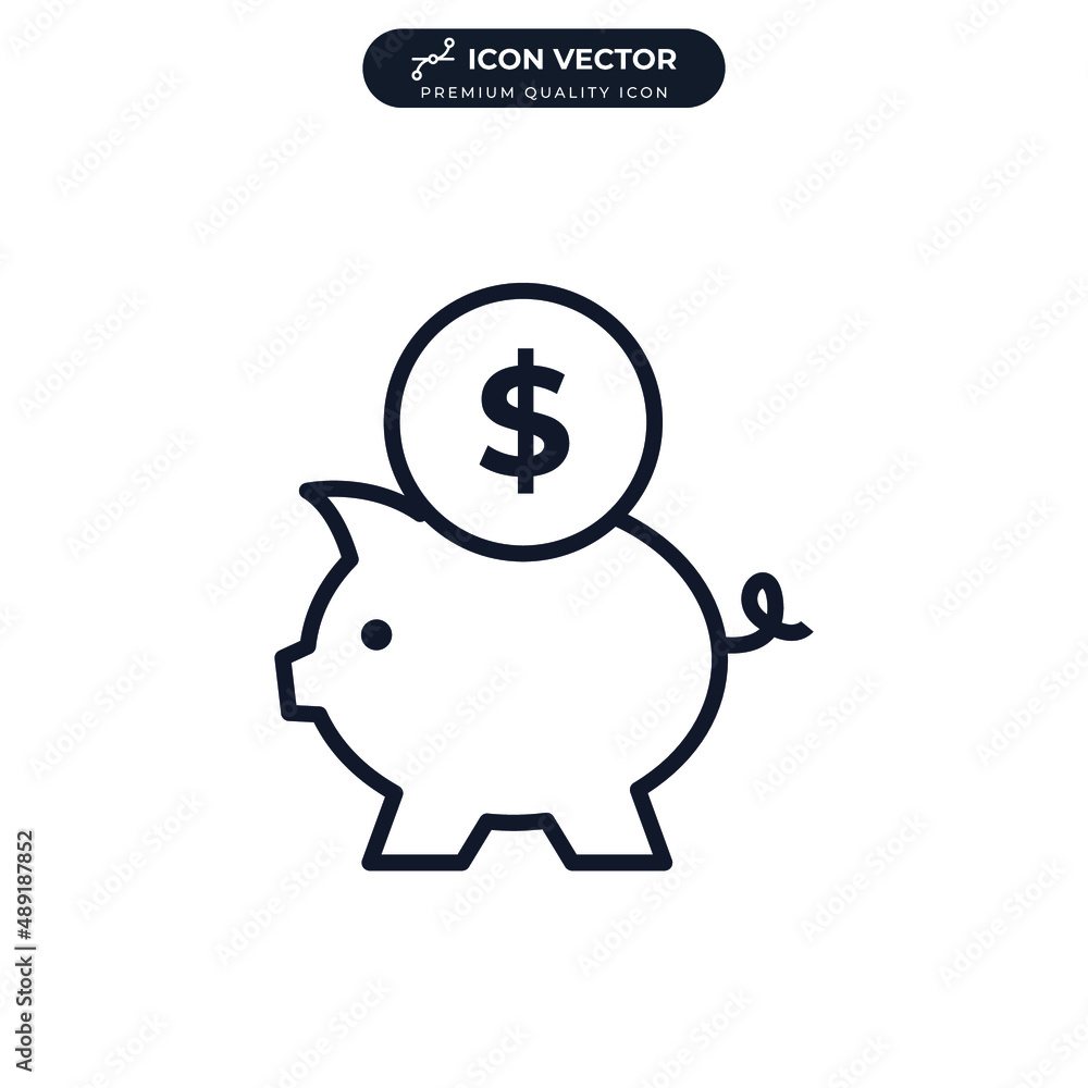 Piggy bank icon symbol template for graphic and web design collection logo vector illustration Piggy bank icon symbol template for graphic and web design collection logo vector illustration