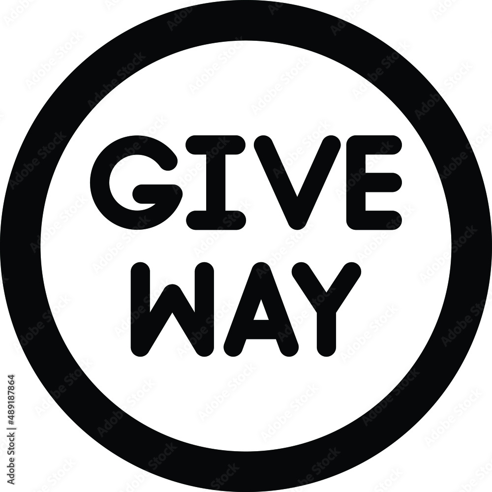Give way Vector Icon Design Illustration Give way Vector Icon Design Illustration