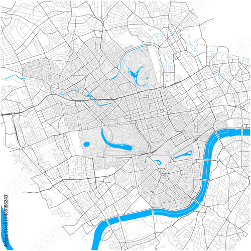 City of Westminster, London, United Kingdom high detail vector map