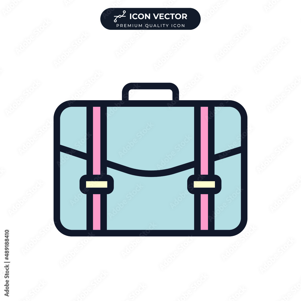 briefcase icon symbol template for graphic and web design collection logo vector illustration
