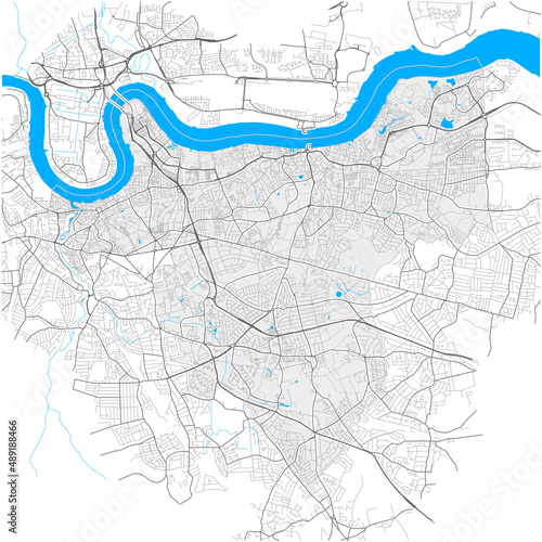 Greenwich, Greater London, United Kingdom high detail vector map