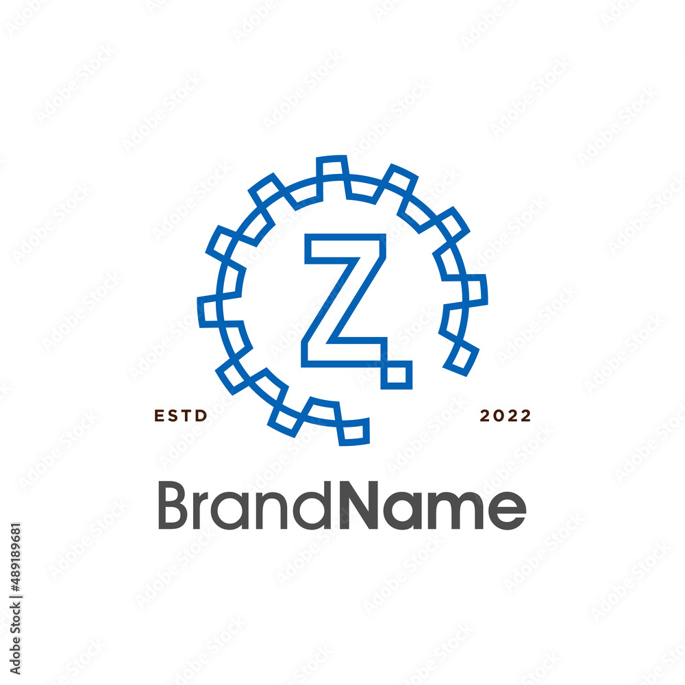 Obraz premium Initial Gear Z Logo