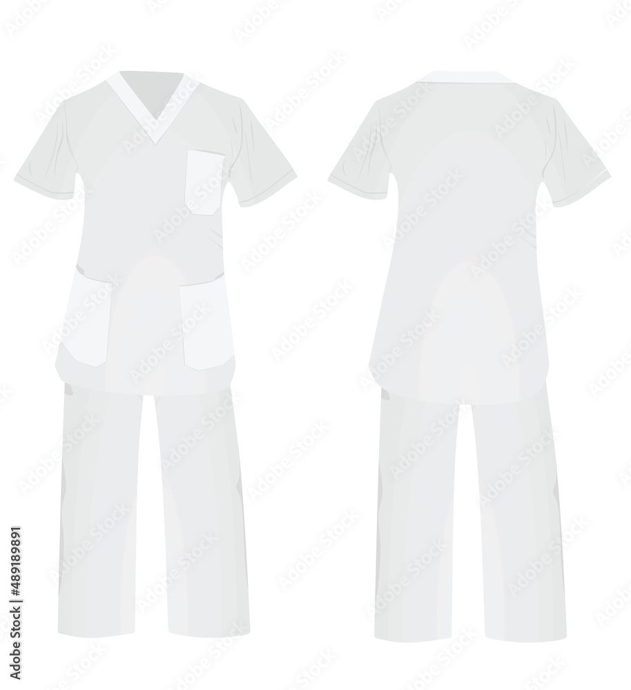Fototapeta premium Medical uniform set. vector illustration