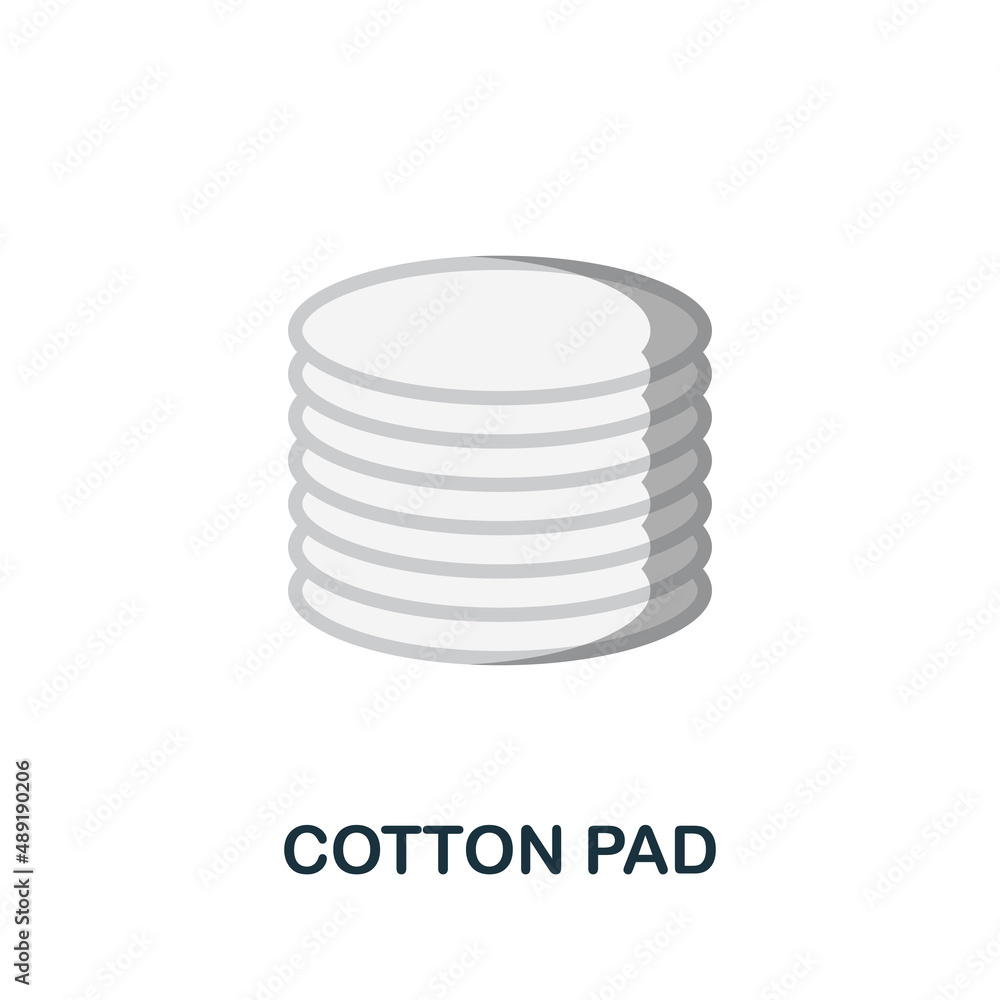 Cotton Pad flat icon. Colored element sign from cosmetics collection. Flat Cotton Pad icon sign for web design, infographics and more. Cotton Pad flat icon. Colored element sign from cosmetics collection. Flat Cotton Pad icon sign for web design, infographics and more.