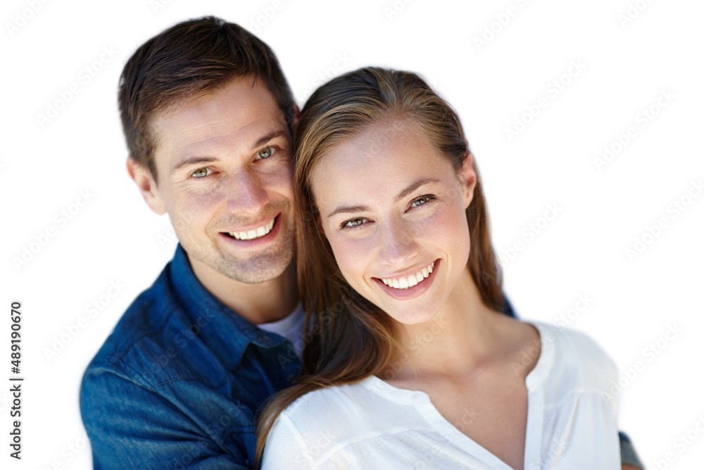 Their love is forever. An isolated portrait of a happy and affectionate young couple. Their love is forever. An isolated portrait of a happy and affectionate young couple.