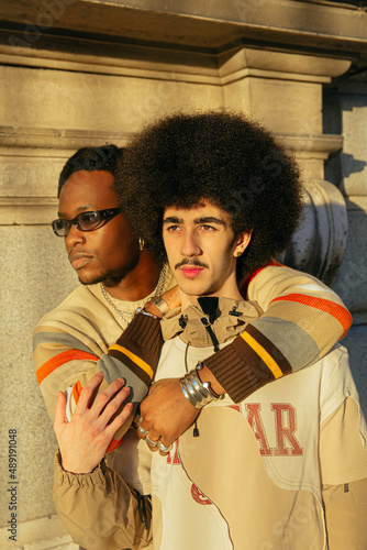 Portrait of a gay couple.