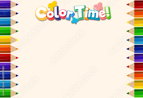 Cute blank color border for worksheet