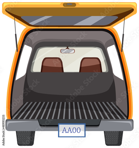 A car boot on white background