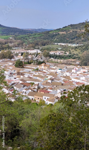 White town in the mountains photo