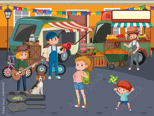 People at the flea market