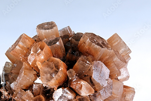 Aragonite crystals from Taouz ares Morocco.   Aragonite is a carbonate mineral, one of the three most common naturally occurring crystal forms of calcium carbonate.