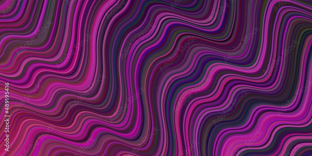 Dark Pink vector backdrop with curved lines. Dark Pink vector backdrop with curved lines.