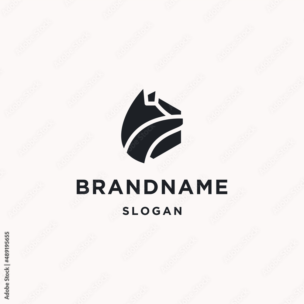 Wolf abstract logo icon flat design template Wolf abstract logo icon flat design template