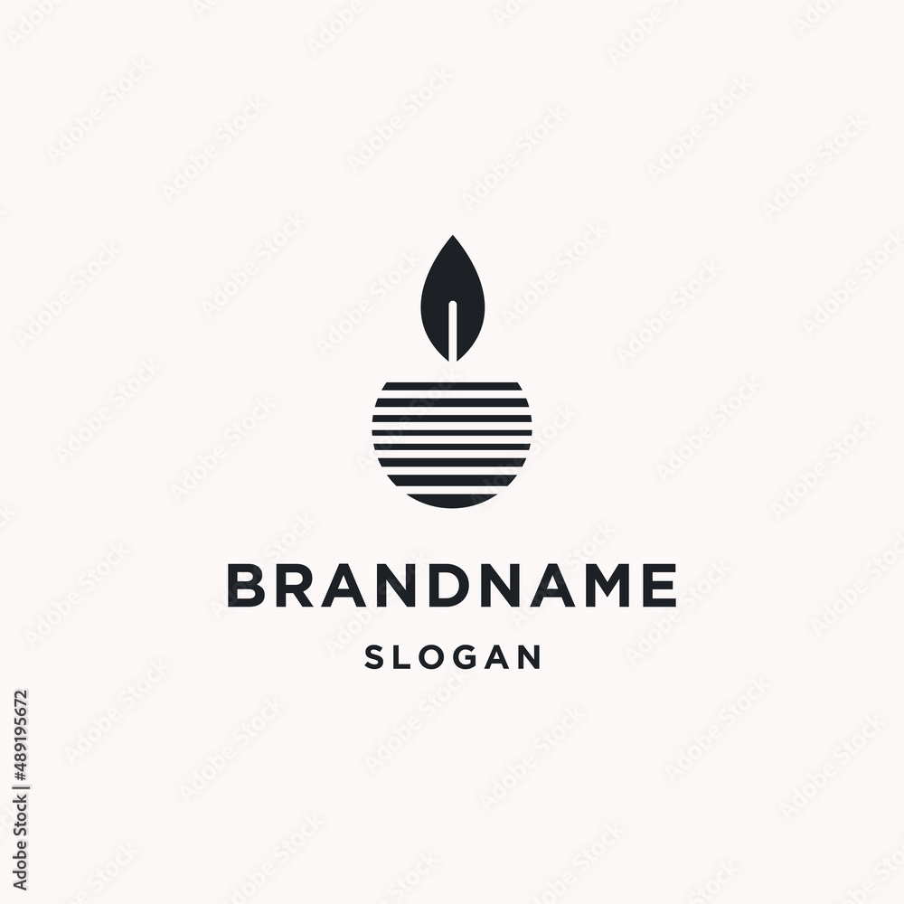Leaf abstract logo icon flat design template Leaf abstract logo icon flat design template
